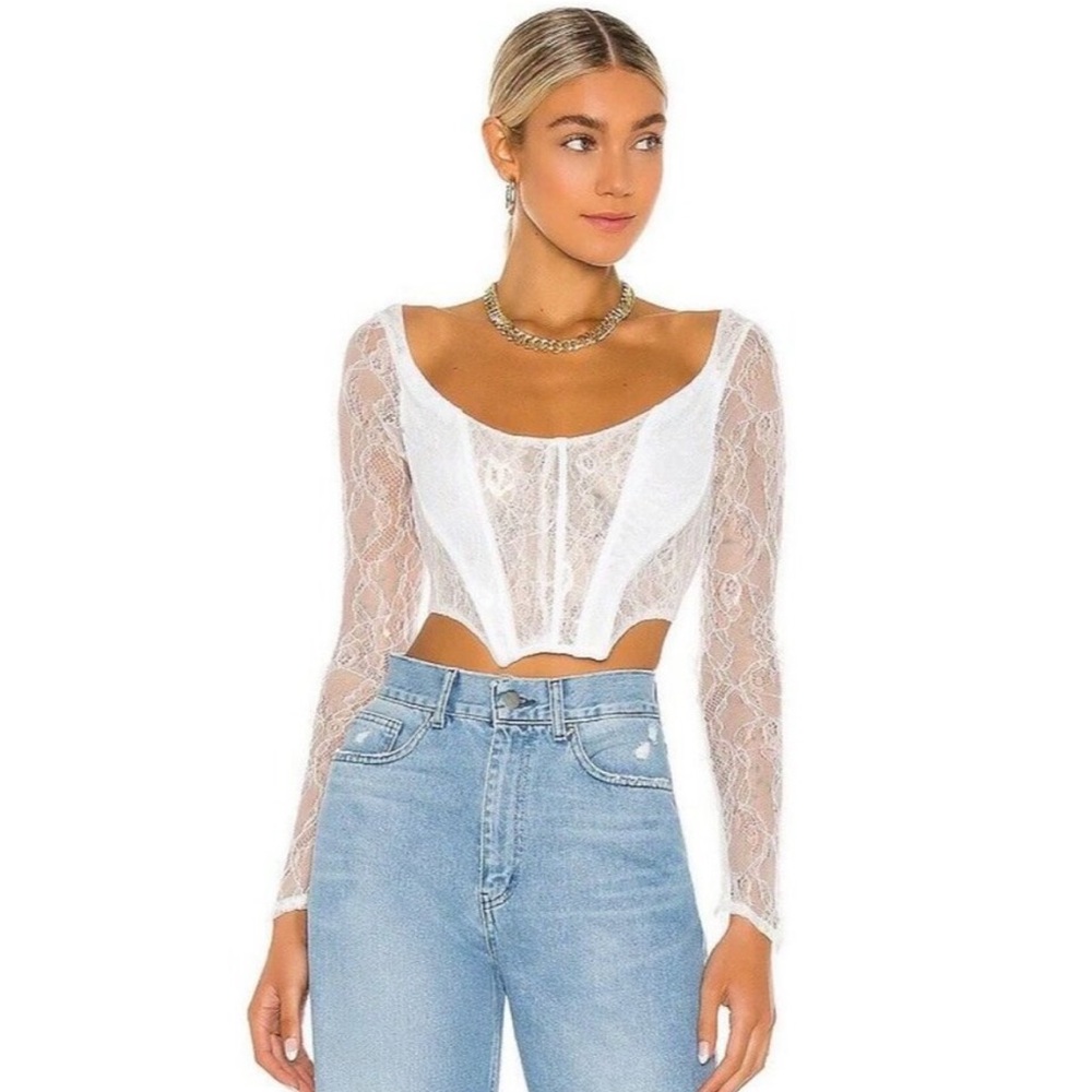 NWOT Dex Lace Corset in Cream GUIZIO (S)